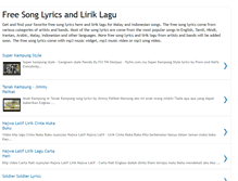 Tablet Screenshot of free-music-song-lyrics.blogspot.com