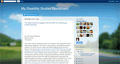 Desktop Screenshot of mydisabilitystudiesblackboard.blogspot.com