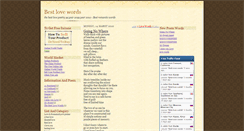 Desktop Screenshot of bestlovewords.blogspot.com