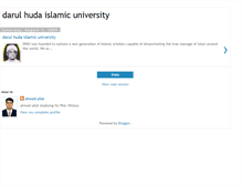 Tablet Screenshot of darulhudaislamicuniversity.blogspot.com