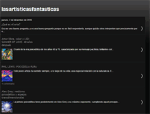 Tablet Screenshot of lasartisticasfantasticas.blogspot.com