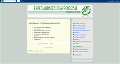 Desktop Screenshot of especialidadesaprendizaje.blogspot.com