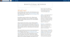 Desktop Screenshot of bioculturalmusings.blogspot.com