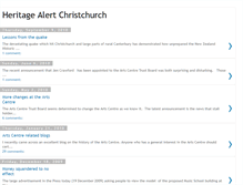 Tablet Screenshot of heritagealert-christchurch.blogspot.com