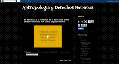Desktop Screenshot of antropologiaderechoshumanos.blogspot.com