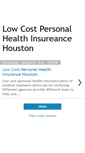 Mobile Screenshot of lowcostpersonalhealthinsurancehouston.blogspot.com