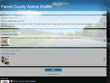 Tablet Screenshot of fannincountyanimalshelter.blogspot.com