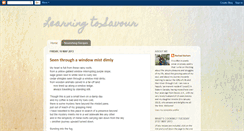 Desktop Screenshot of learningtosavour.blogspot.com