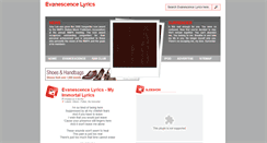 Desktop Screenshot of evanescence-lyricss.blogspot.com