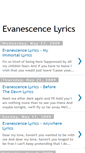 Mobile Screenshot of evanescence-lyricss.blogspot.com