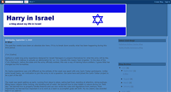 Desktop Screenshot of harryinisrael.blogspot.com