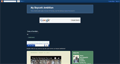 Desktop Screenshot of myboycottambition.blogspot.com