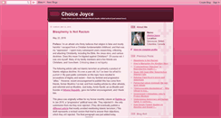 Desktop Screenshot of choice-joyce.blogspot.com