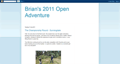 Desktop Screenshot of brians2011open.blogspot.com