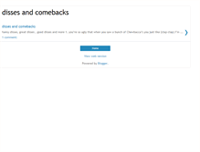 Tablet Screenshot of dissesandcomebacks.blogspot.com