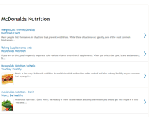 Tablet Screenshot of mcdonaldsnutritionchart.blogspot.com