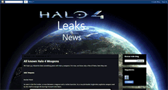 Desktop Screenshot of halo4leaksandnews.blogspot.com