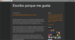 Desktop Screenshot of escriboporquemegusta.blogspot.com