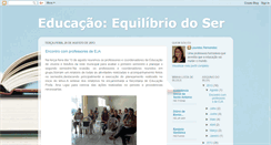 Desktop Screenshot of educacaoequilibriodoser.blogspot.com