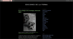 Desktop Screenshot of edicionesdelaforma.blogspot.com