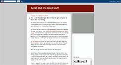 Desktop Screenshot of breakoutthegoodstuff.blogspot.com