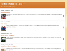 Tablet Screenshot of comeintodelight.blogspot.com