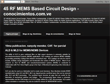 Tablet Screenshot of conocimientosrfmemsdesign.blogspot.com