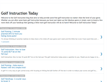 Tablet Screenshot of golfinstructiontoday.blogspot.com