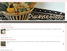 Tablet Screenshot of discoveringfoods.blogspot.com