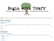 Tablet Screenshot of beginwithcraft.blogspot.com
