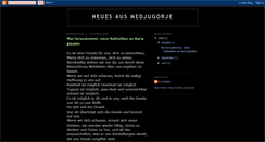 Desktop Screenshot of neues-aus-medjugorje.blogspot.com