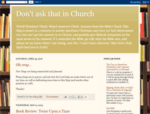 Tablet Screenshot of dontaskthatinchurch.blogspot.com