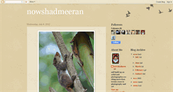 Desktop Screenshot of nowshadmeeran.blogspot.com