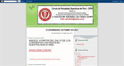 Desktop Screenshot of circulodeperiodistasdeportivosdelperu.blogspot.com