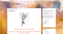 Desktop Screenshot of myhaikutoday.blogspot.com