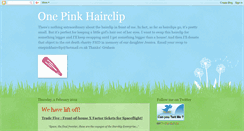 Desktop Screenshot of onepinkhairclip.blogspot.com