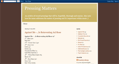 Desktop Screenshot of afewpressingmatters.blogspot.com