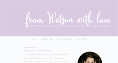 Desktop Screenshot of fromwatsonwithlove.blogspot.com