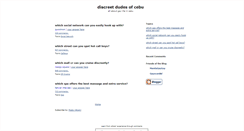 Desktop Screenshot of discreetdudes.blogspot.com