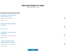 Tablet Screenshot of discreetdudes.blogspot.com