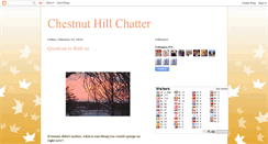 Desktop Screenshot of chestnuthillchatter.blogspot.com