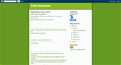 Desktop Screenshot of csusnewsletter.blogspot.com