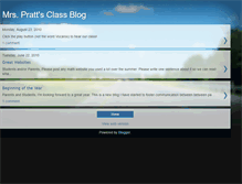 Tablet Screenshot of mrsprattsclassblog.blogspot.com