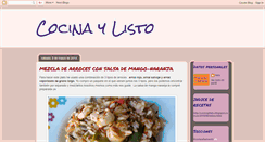 Desktop Screenshot of cocinaylisto.blogspot.com