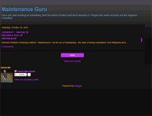 Tablet Screenshot of maintenance-guru.blogspot.com