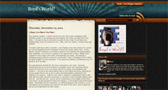 Desktop Screenshot of boydsworld-boyd.blogspot.com