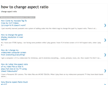Tablet Screenshot of howtochangeaspectratio.blogspot.com