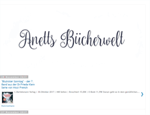 Tablet Screenshot of anettsbuecherwelt.blogspot.com