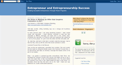 Desktop Screenshot of a-successful-entrepreneur.blogspot.com