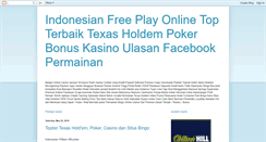 Desktop Screenshot of indonesian-online-poker-casino-bingo.blogspot.com